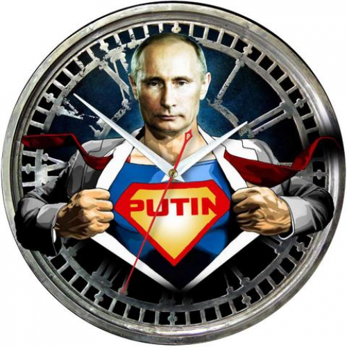 Настенные часы для супергероев России 'Путин Супермен'